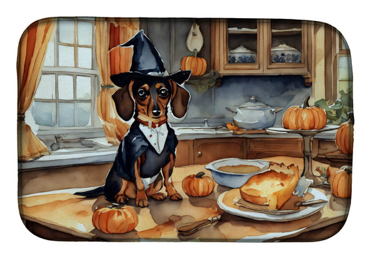 Dachshund Fall Kitchen Pumpkins Dish Drying Mat - Loft&Timber