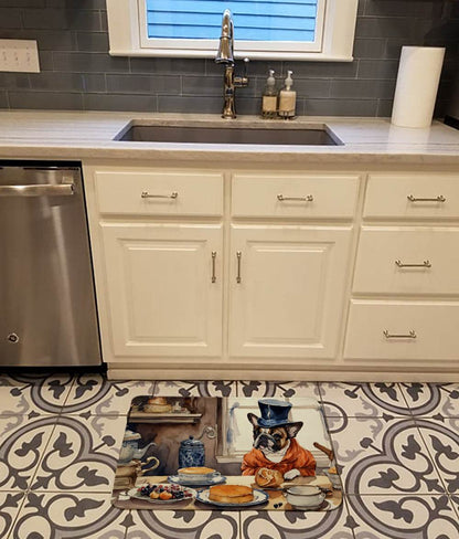 French Bulldog Fall Kitchen Pumpkins Memory Foam Kitchen Mat - Loft&Timber