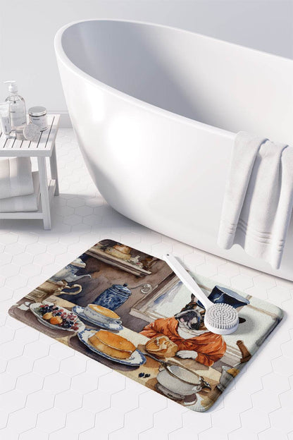 French Bulldog Fall Kitchen Pumpkins Memory Foam Kitchen Mat - Loft&Timber