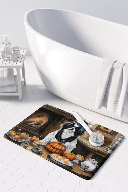 Japanese Chin Fall Kitchen Pumpkins Memory Foam Kitchen Mat - Loft&Timber