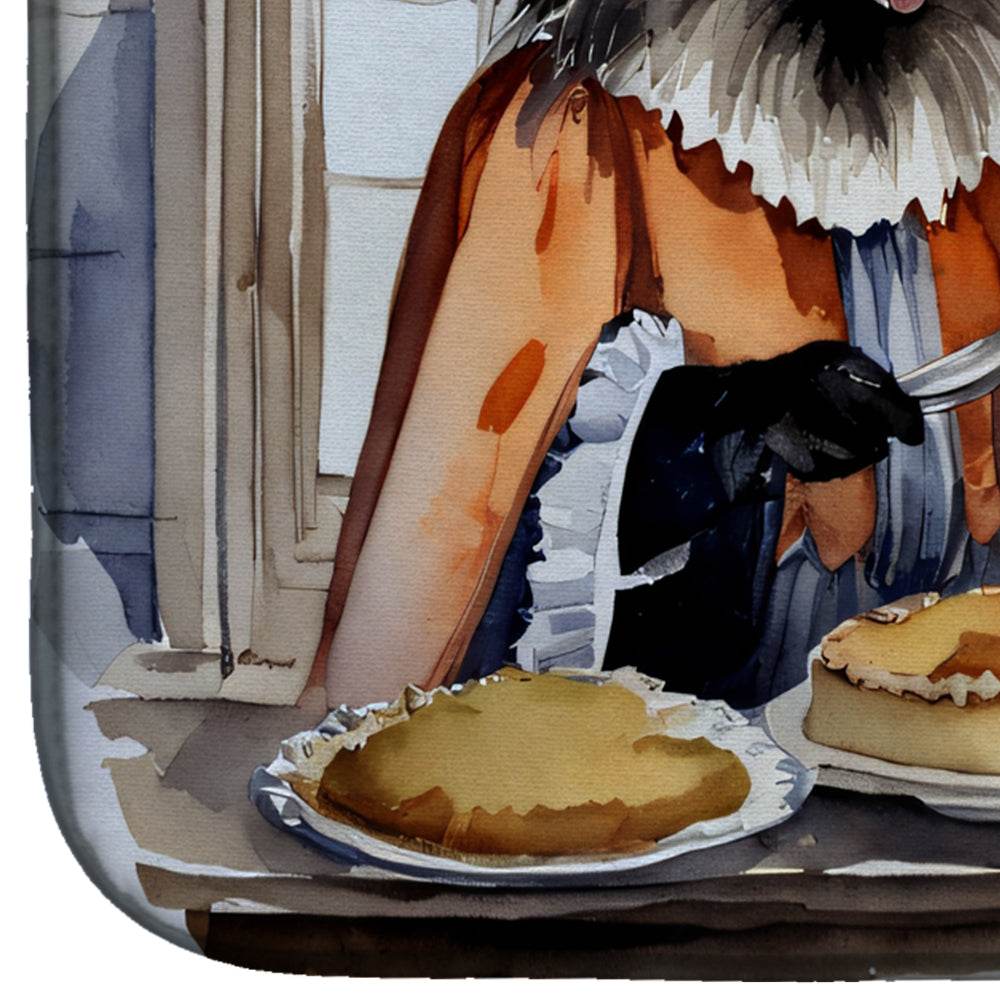 Keeshond Fall Kitchen Pumpkins Dish Drying Mat - Loft&Timber