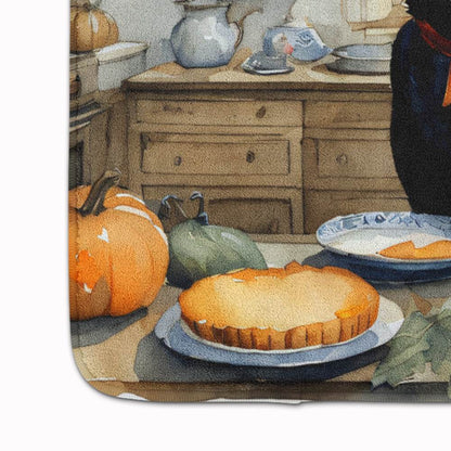 Black Lab Fall Kitchen Pumpkins Memory Foam Kitchen Mat - Loft&Timber