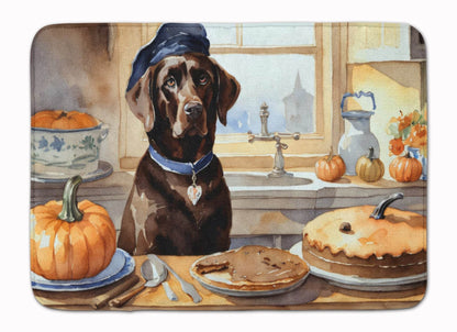 Chocolate Lab Fall Kitchen Pumpkins Memory Foam Kitchen Mat - Loft&Timber