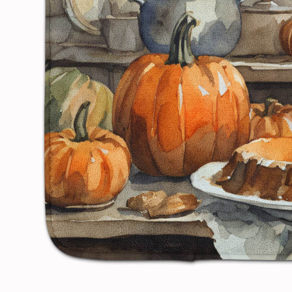 Lakeland Terrier Fall Kitchen Pumpkins Memory Foam Kitchen Mat - Loft&Timber