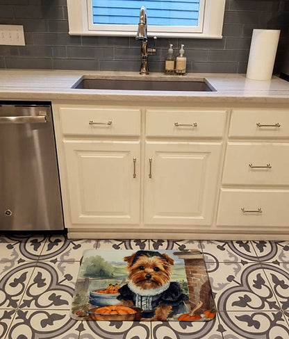 Norfolk Terrier Fall Kitchen Pumpkins Memory Foam Kitchen Mat - Loft&Timber