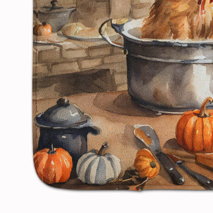 Norwich Terrier Fall Kitchen Pumpkins Memory Foam Kitchen Mat - Loft&Timber