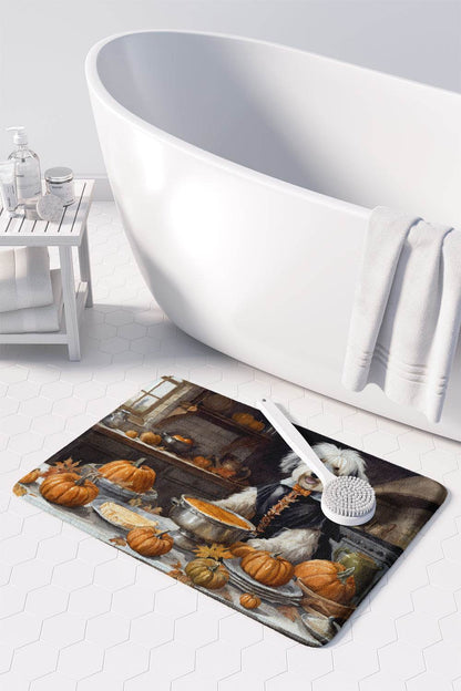 Old English Sheepdog Fall Kitchen Pumpkins Memory Foam Kitchen Mat - Loft&Timber