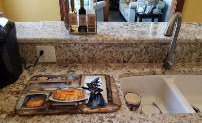 Pug Fall Kitchen Pumpkins Dish Drying Mat - Loft&Timber