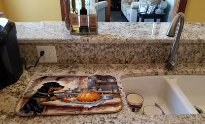Rottweiler Fall Kitchen Pumpkins Dish Drying Mat - Loft&Timber