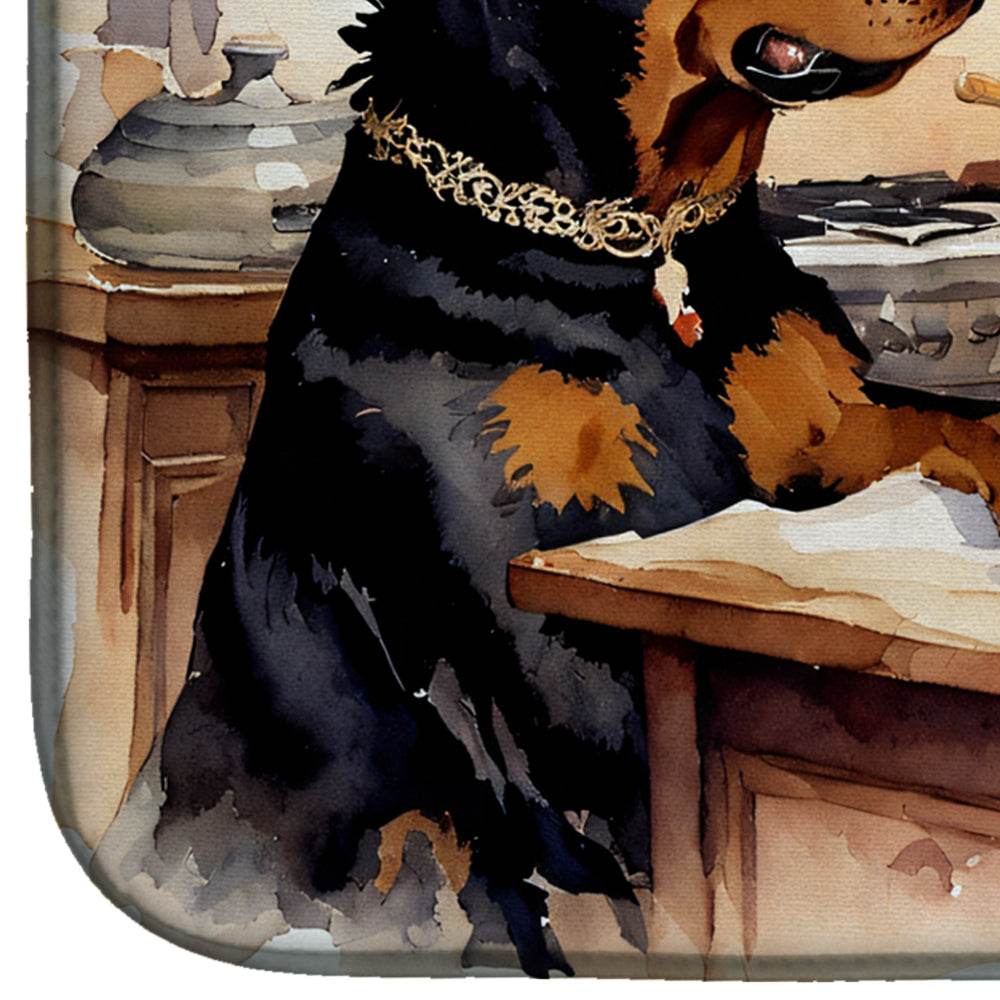 Rottweiler Fall Kitchen Pumpkins Dish Drying Mat - Loft&Timber