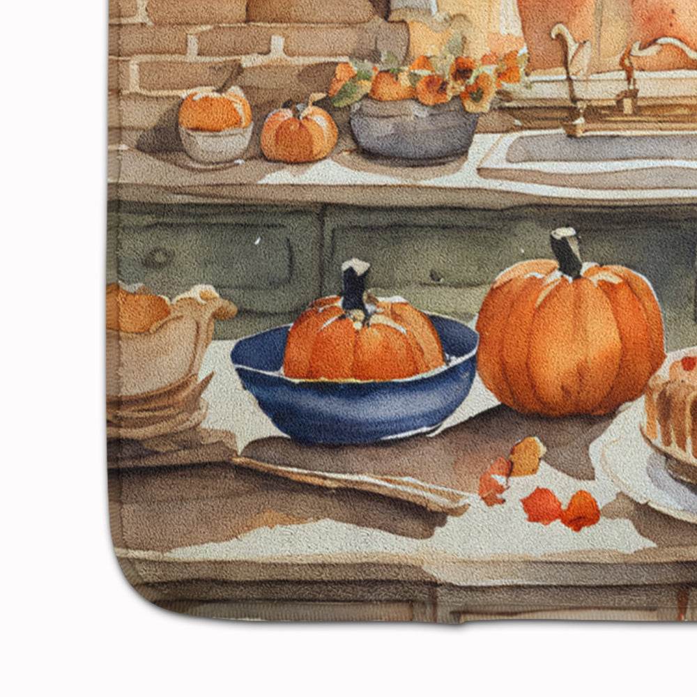 Scottish Terrier Fall Kitchen Pumpkins Memory Foam Kitchen Mat - Loft&Timber