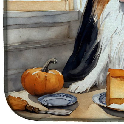 Sheltie Fall Kitchen Pumpkins Dish Drying Mat - Loft&Timber