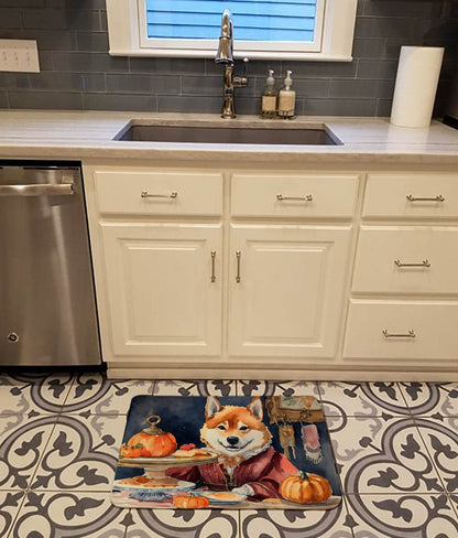 Shiba Inu Fall Kitchen Pumpkins Memory Foam Kitchen Mat - Loft&Timber