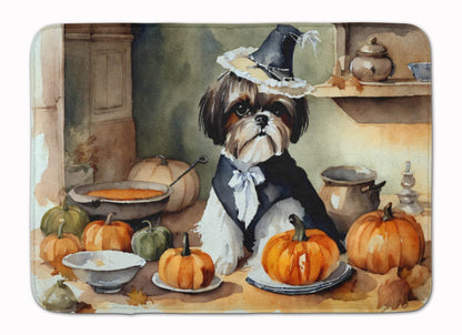 Shih Tzu Fall Kitchen Pumpkins Memory Foam Kitchen Mat - Loft&Timber