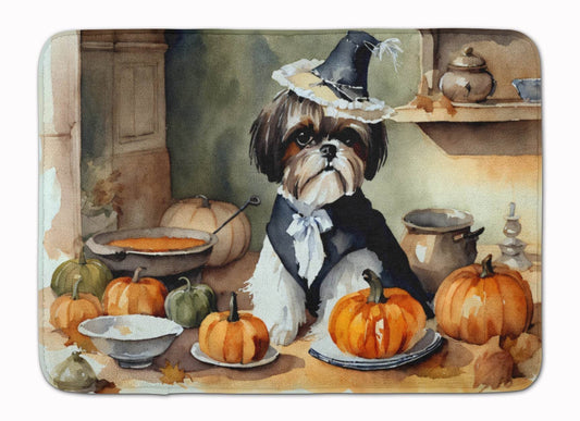 Shih Tzu Fall Kitchen Pumpkins Memory Foam Kitchen Mat - Loft&Timber