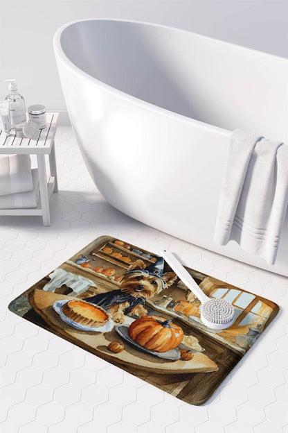 Silky Terrier Fall Kitchen Pumpkins Memory Foam Kitchen Mat - Loft&Timber