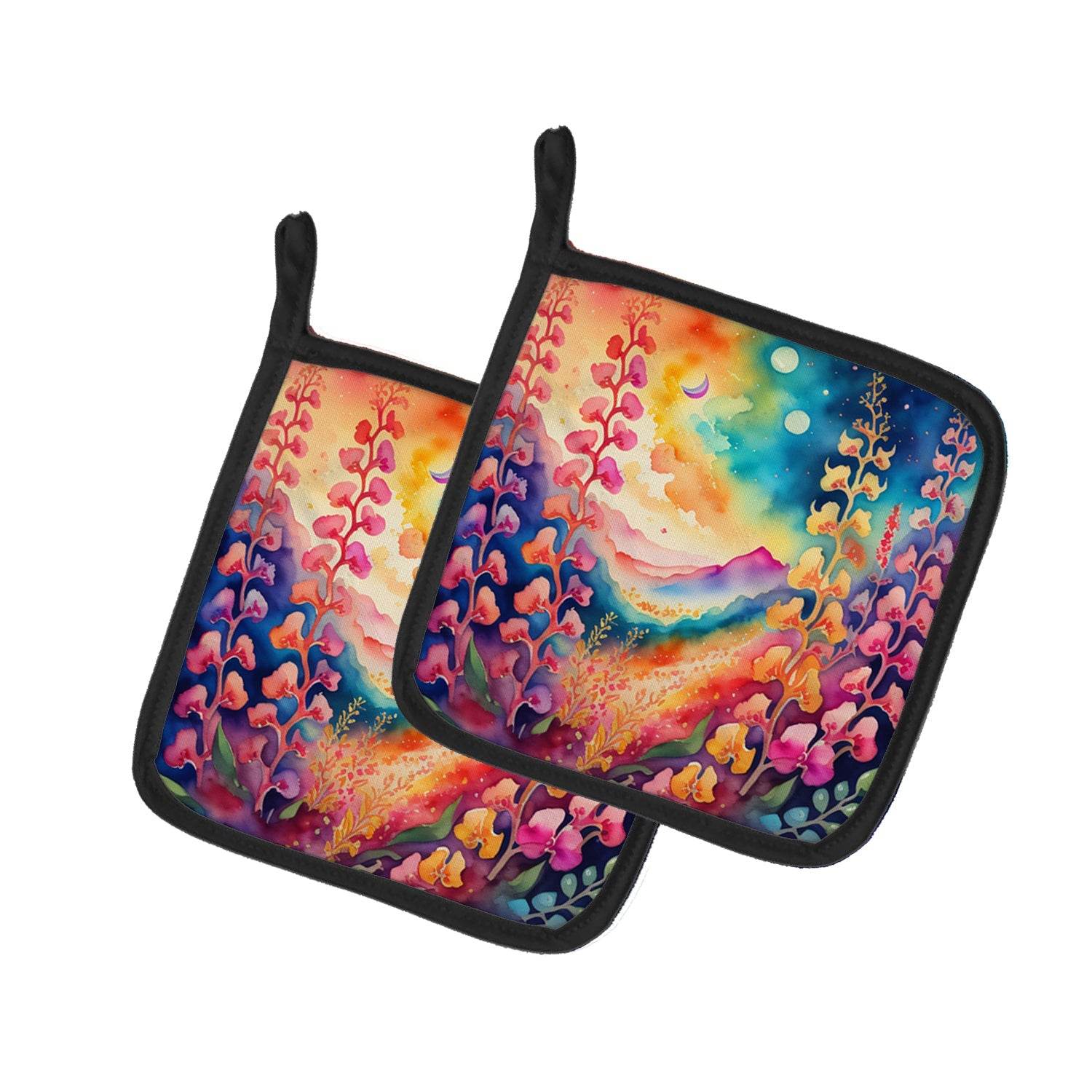 Colorful Snapdragon Pair of Pot Holders - Loft&Timber