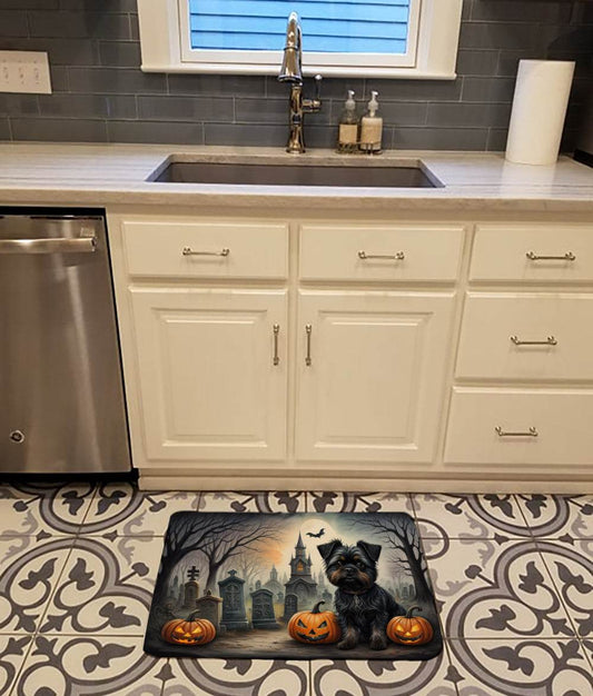 Affenpinscher Spooky Halloween Memory Foam Kitchen Mat - Loft&Timber