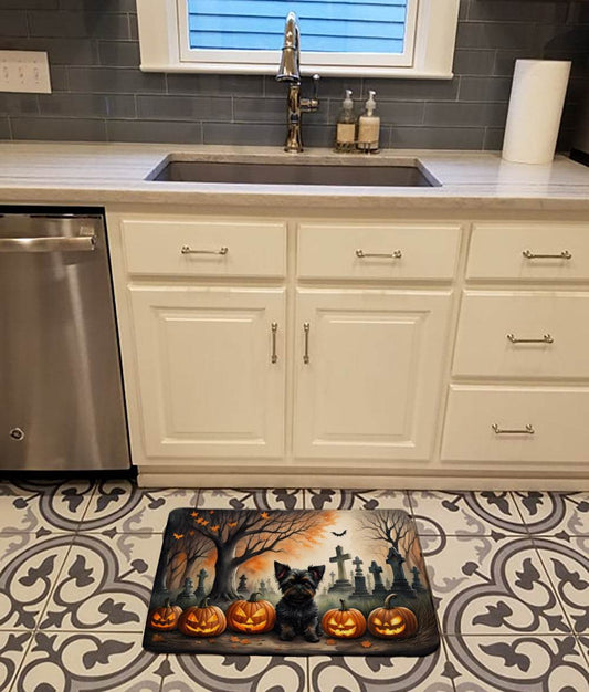 Affenpinscher Spooky Halloween Memory Foam Kitchen Mat - Loft&Timber