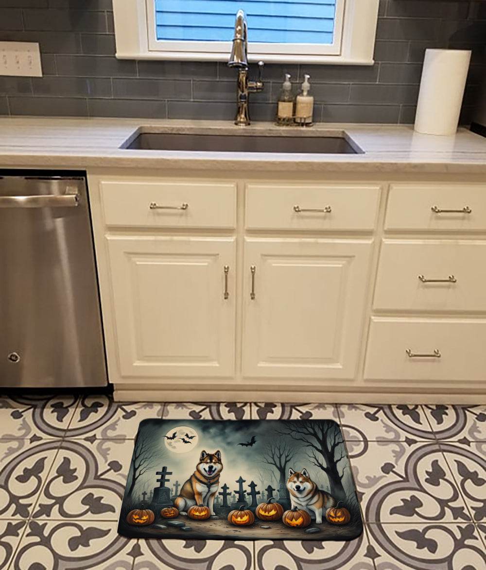 Akita Spooky Halloween Memory Foam Kitchen Mat - Loft&Timber