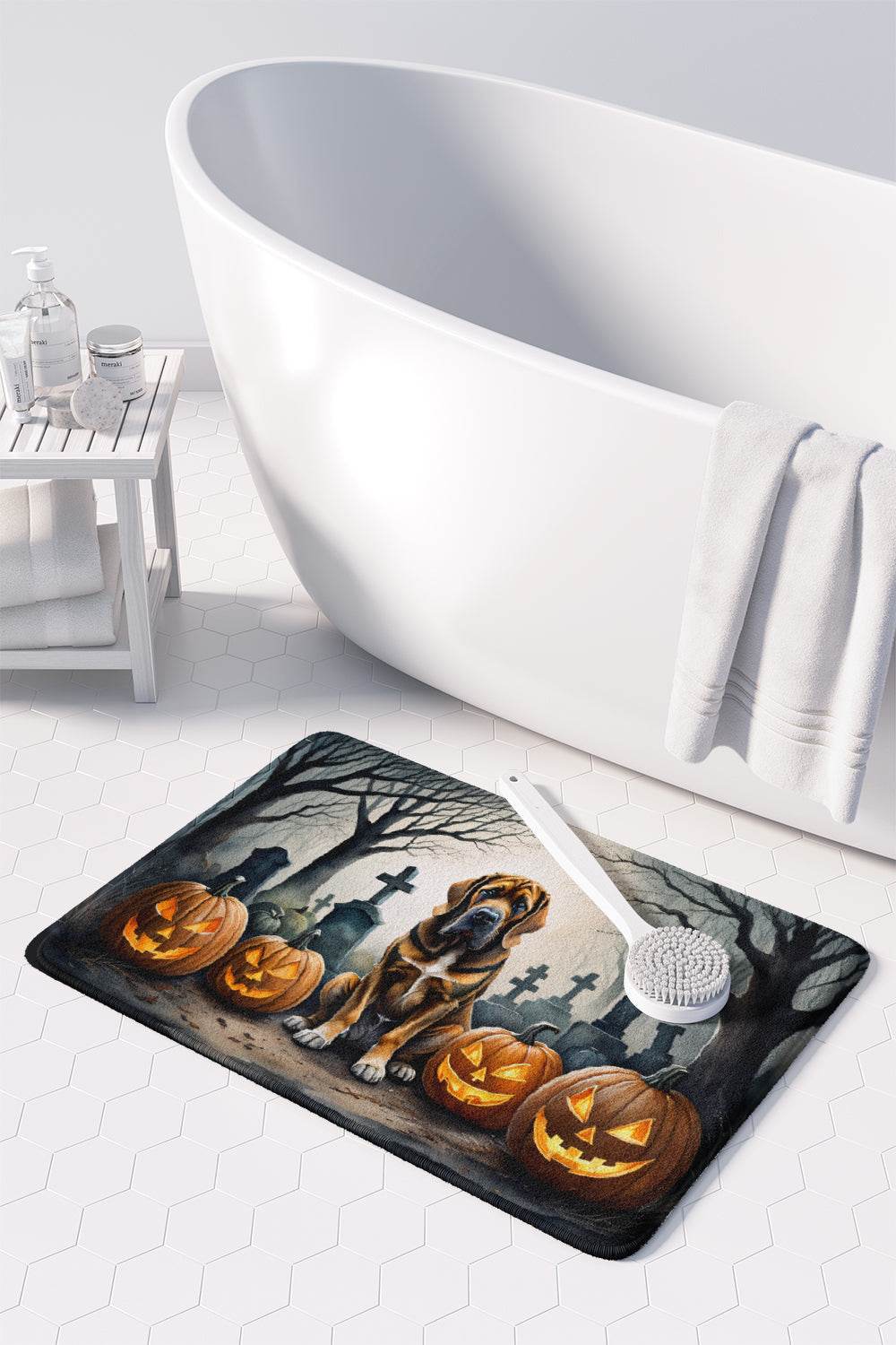Bloodhound Spooky Halloween Memory Foam Kitchen Mat - Loft&Timber