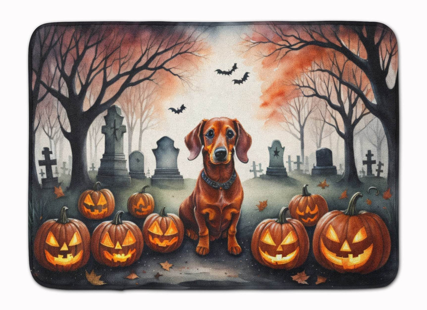 Dachshund Spooky Halloween Memory Foam Kitchen Mat - Loft&Timber