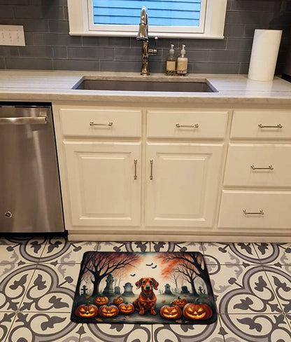 Dachshund Spooky Halloween Memory Foam Kitchen Mat - Loft&Timber