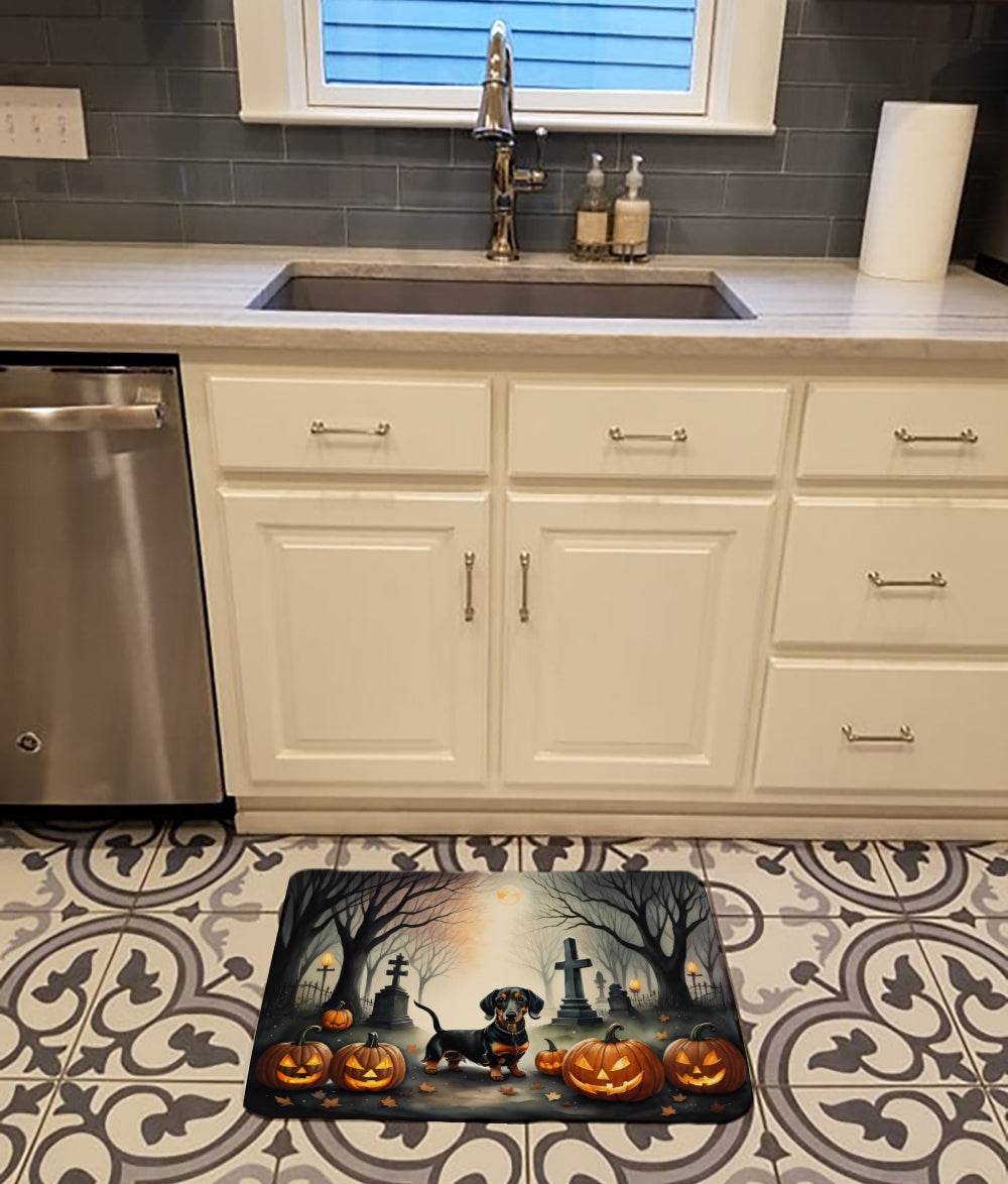 Dachshund Spooky Halloween Memory Foam Kitchen Mat - Loft&Timber