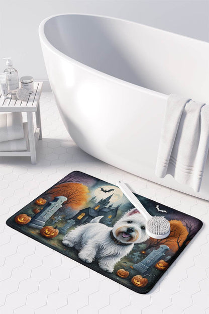 Westie Spooky Halloween Memory Foam Kitchen Mat - Loft&Timber