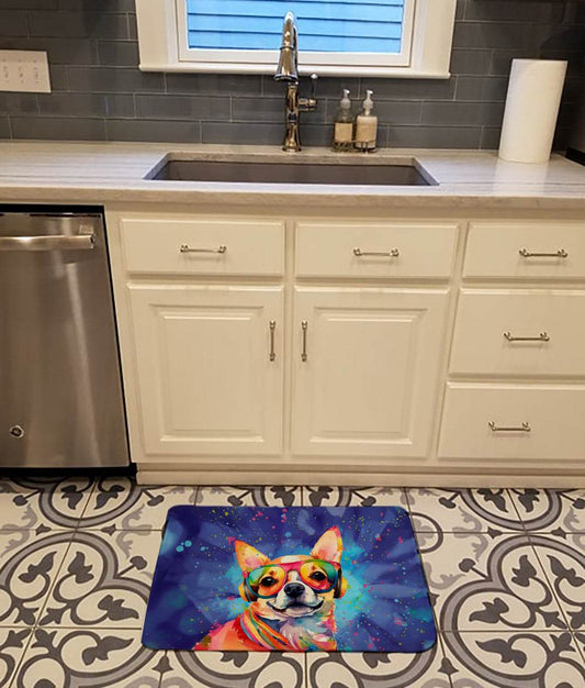 Chihuahua Hippie Dawg Memory Foam Kitchen Mat - Loft&Timber