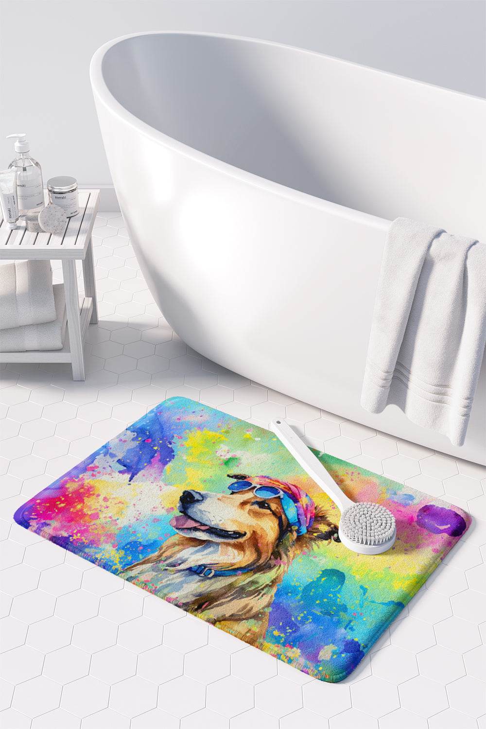 Collie Hippie Dawg Memory Foam Kitchen Mat - Loft&Timber