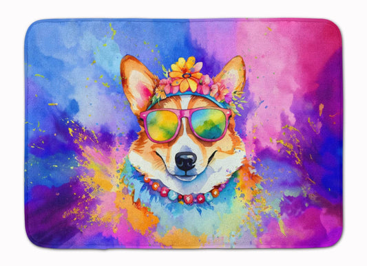 Corgi Hippie Dawg Memory Foam Kitchen Mat - Loft&Timber