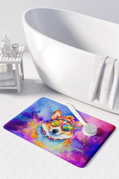 Corgi Hippie Dawg Memory Foam Kitchen Mat - Loft&Timber