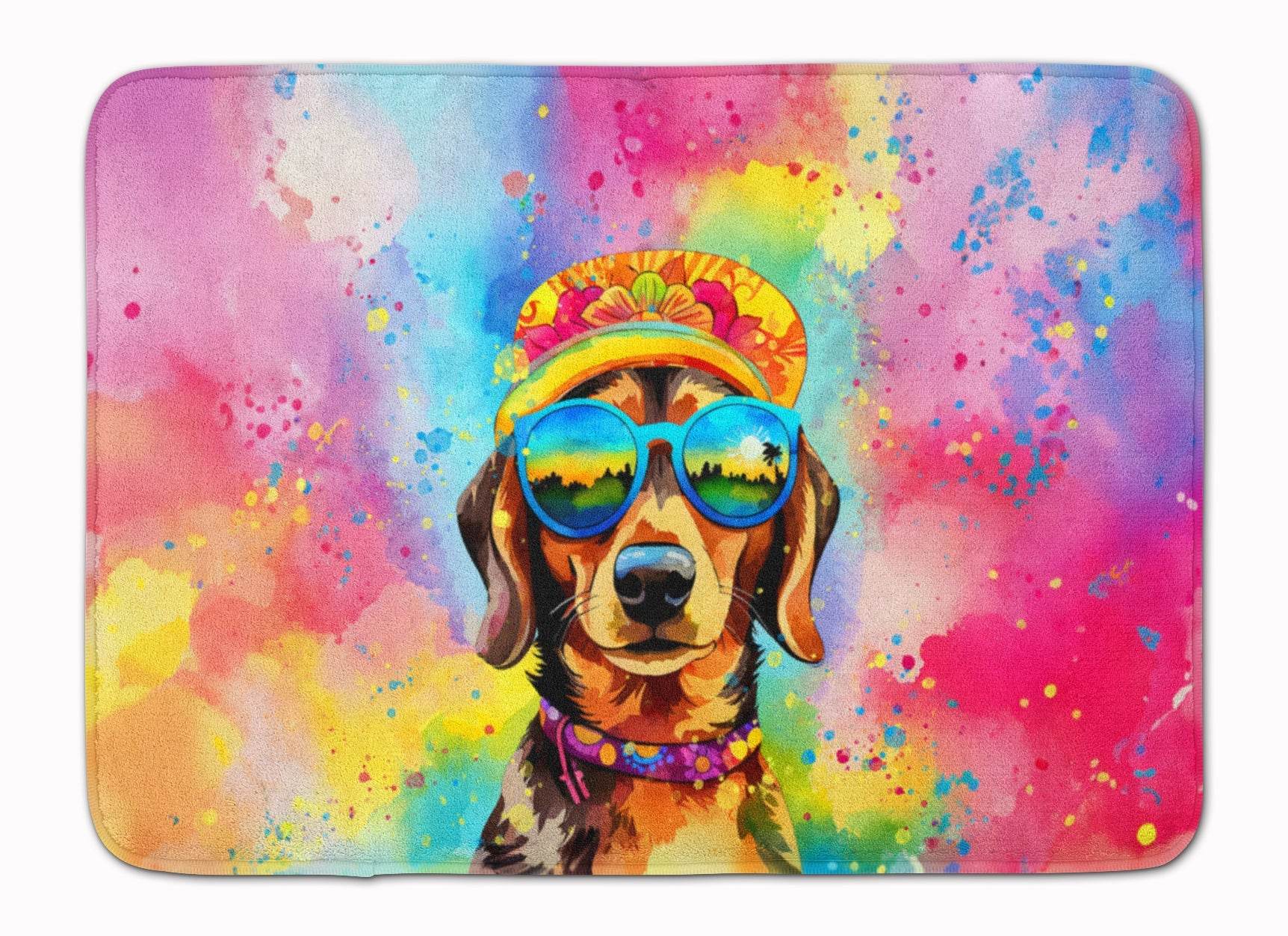 Dachshund Hippie Dawg Memory Foam Kitchen Mat - Loft&Timber