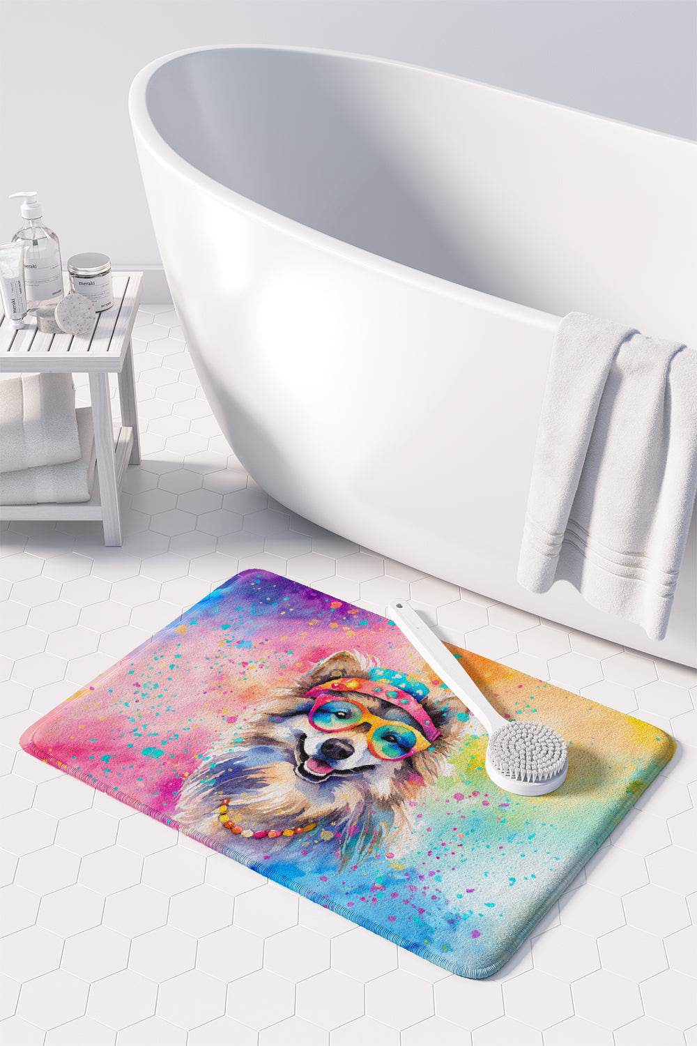 Keeshond Hippie Dawg Memory Foam Kitchen Mat - Loft&Timber