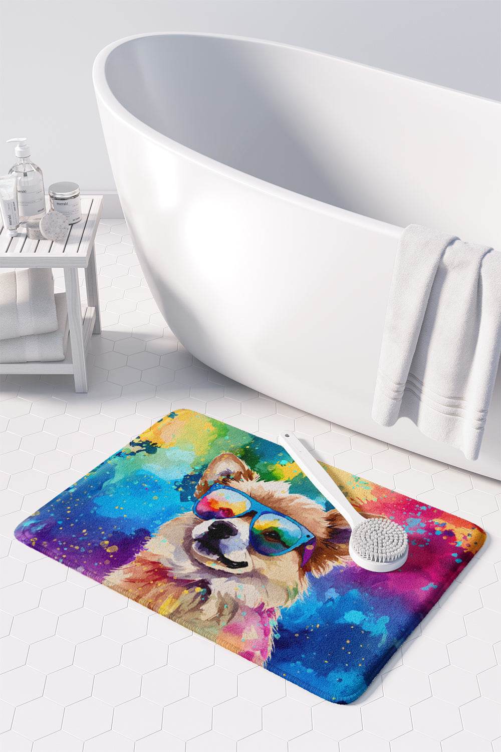 Pomeranian Hippie Dawg Memory Foam Kitchen Mat - Loft&Timber