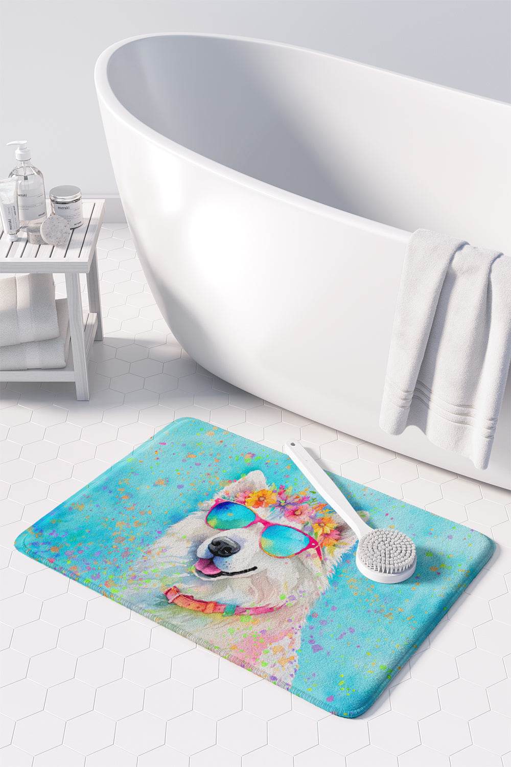 Samoyed Hippie Dawg Memory Foam Kitchen Mat - Loft&Timber