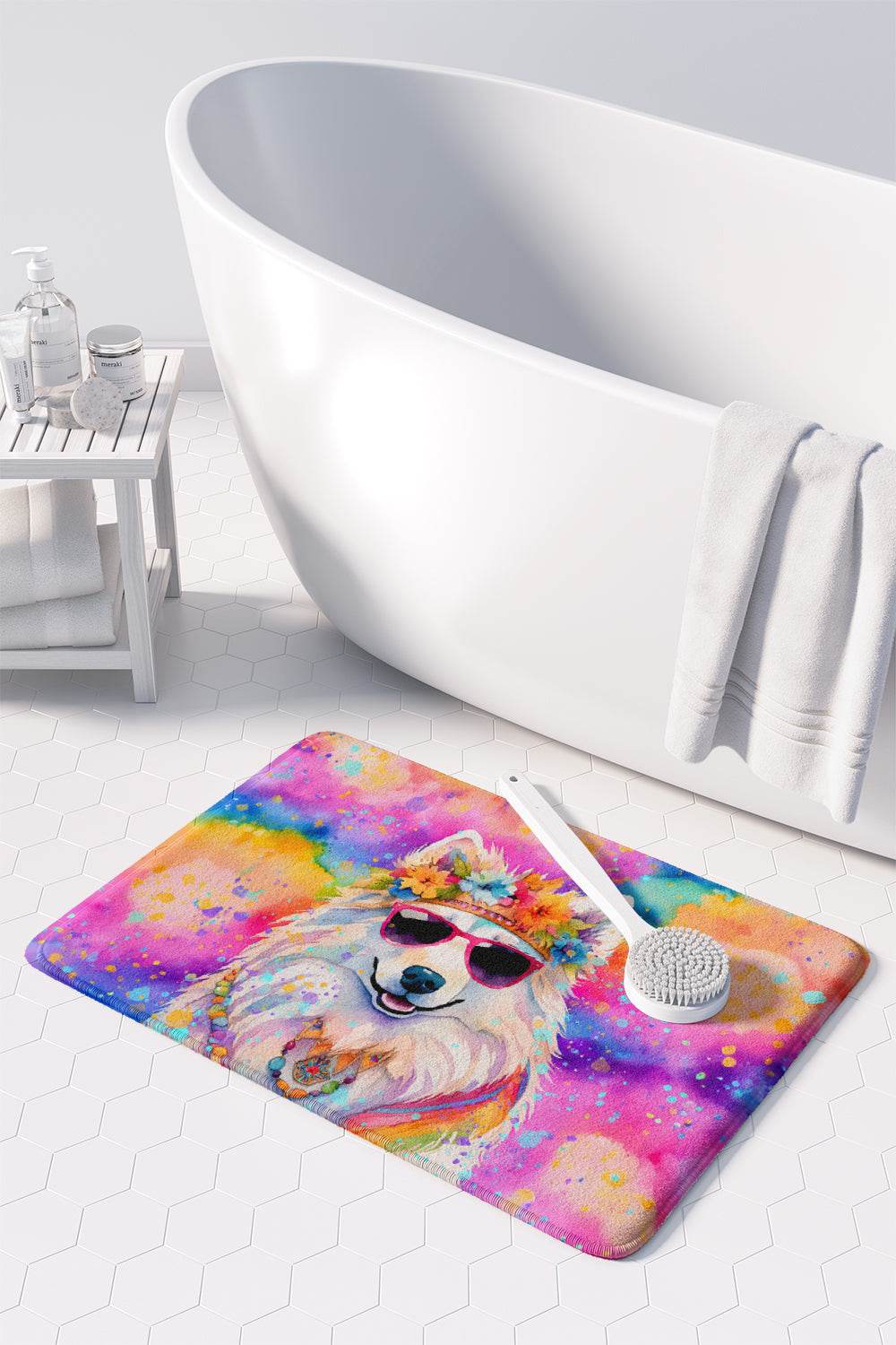 Samoyed Hippie Dawg Memory Foam Kitchen Mat - Loft&Timber