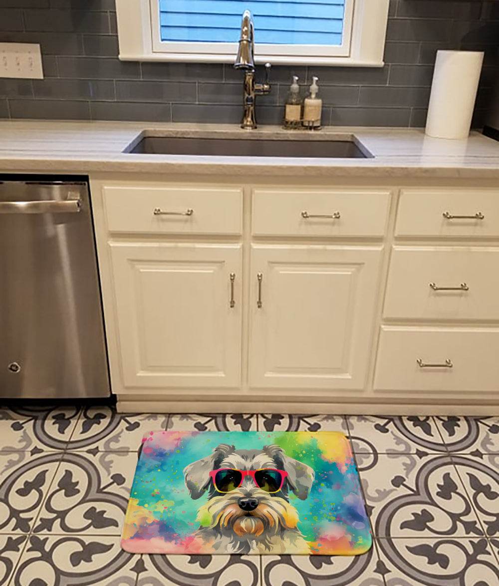 Schnauzer Hippie Dawg Memory Foam Kitchen Mat - Loft&Timber