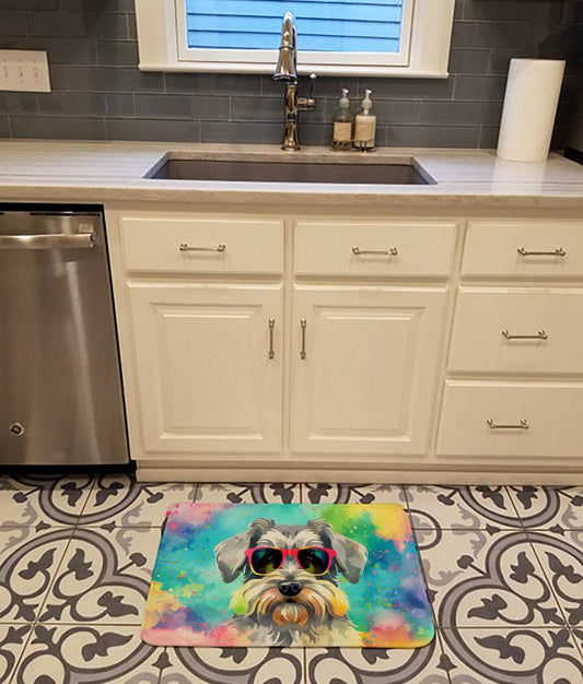 Schnauzer Hippie Dawg Memory Foam Kitchen Mat - Loft&Timber