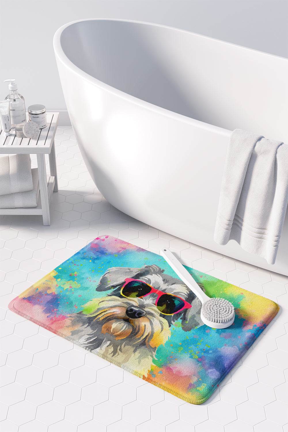 Schnauzer Hippie Dawg Memory Foam Kitchen Mat - Loft&Timber