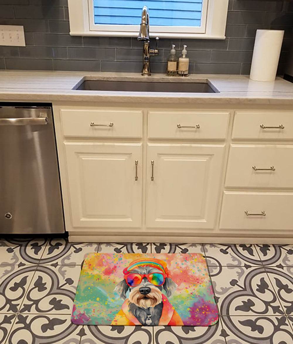 Schnauzer Hippie Dawg Memory Foam Kitchen Mat - Loft&Timber