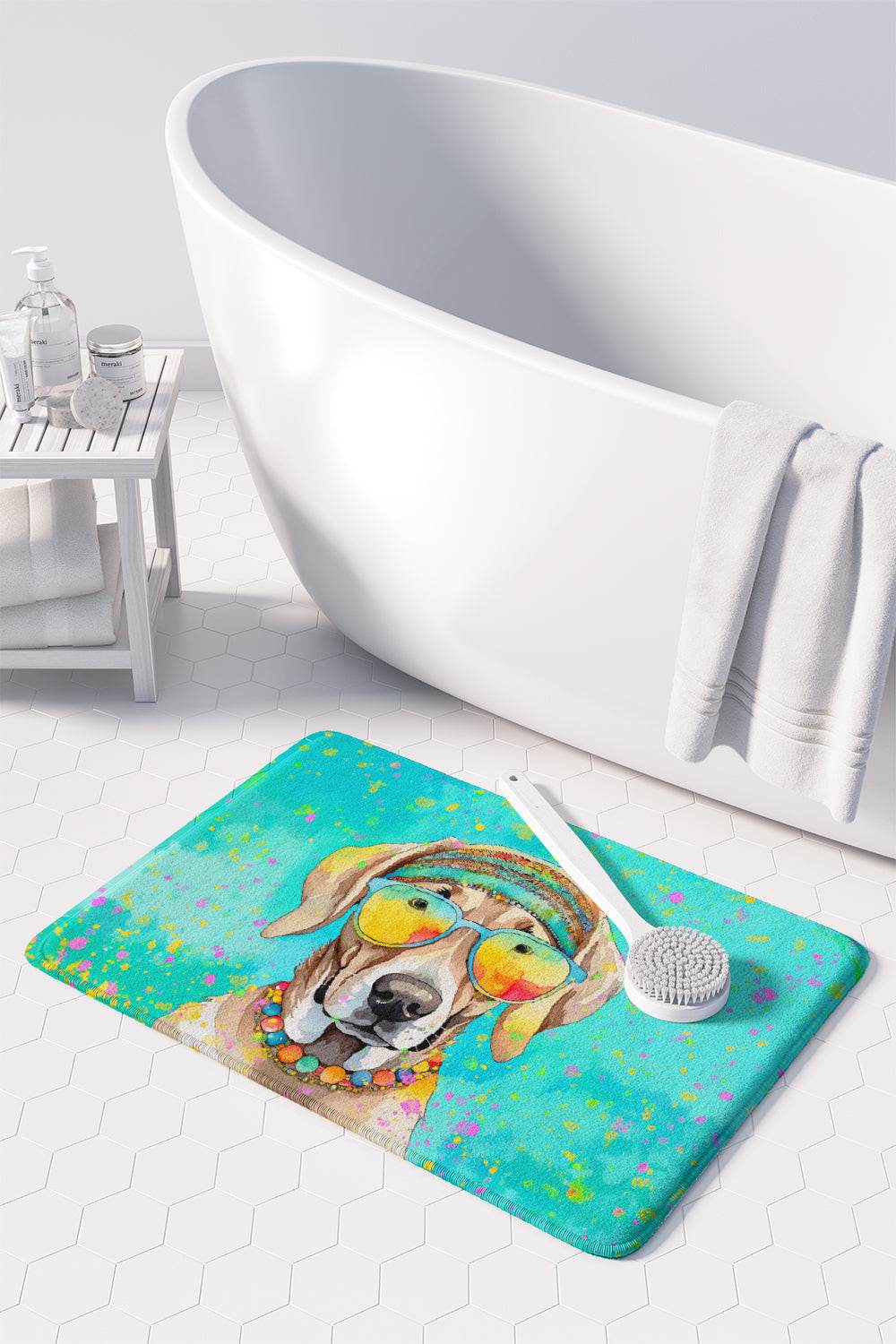 Weimaraner Hippie Dawg Memory Foam Kitchen Mat - Loft&Timber