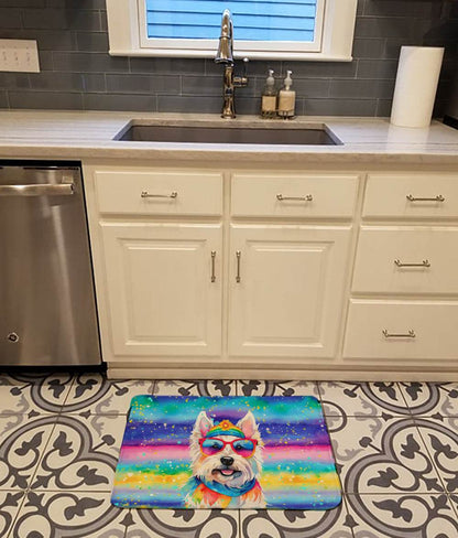Westie Hippie Dawg Memory Foam Kitchen Mat - Loft&Timber