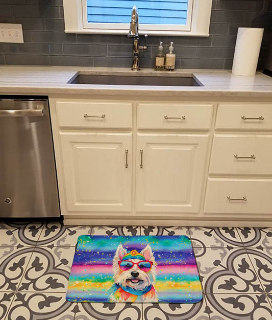 Westie Hippie Dawg Memory Foam Kitchen Mat - Loft&Timber
