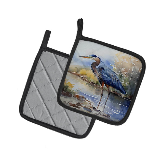 Blue Heron Pair of Pot Holders - Loft&Timber