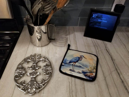 Blue Heron Pair of Pot Holders - Loft&Timber