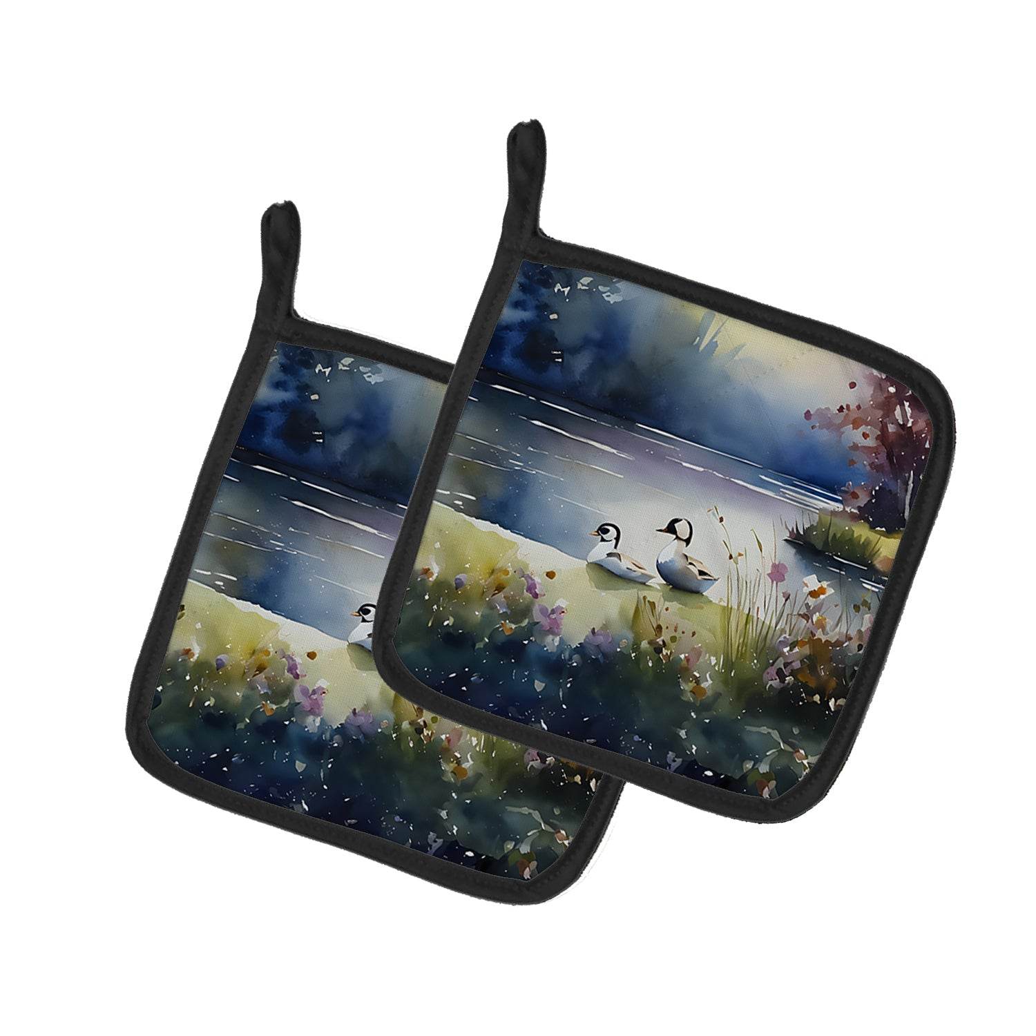 Bufflehead Pair of Pot Holders - Loft&Timber