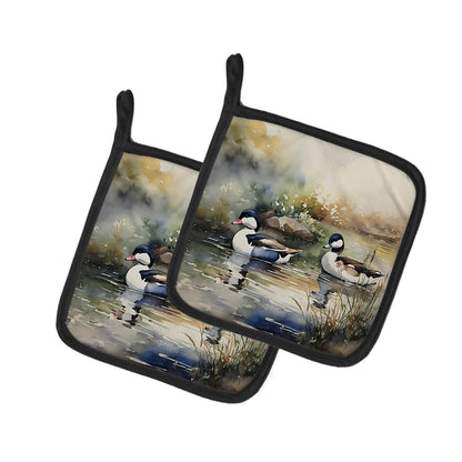 Bufflehead Pair of Pot Holders - Loft&Timber