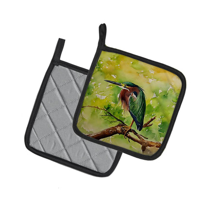 Green Heron Pair of Pot Holders - Loft&Timber